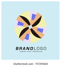 Vector Abstract Simple Colorful Logo Design