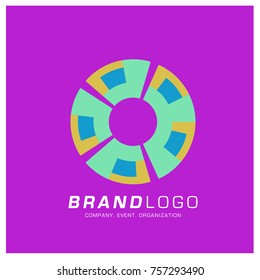 Vector Abstract Simple Colorful Logo Design