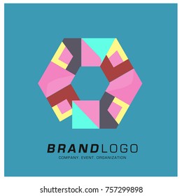 Vector Abstract Simple Colorful Logo Design
