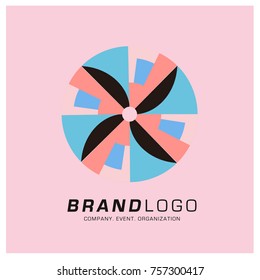 Vector Abstract Simple Colorful Logo Design