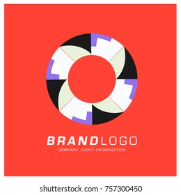 Vector Abstract Simple Colorful Logo Design