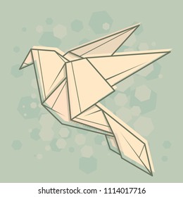 Vector abstract simple illustration drawing outline dove.