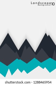 Vector Abstract Simple Landscape Background