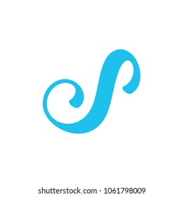 vector of abstract simple letter s spiral shape 