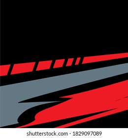 vehículo de carreras de motivos simple y abstracto vectorial
