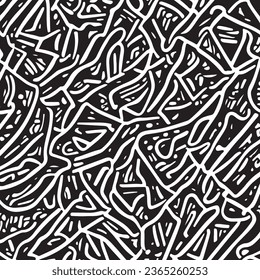 Vector abstract simple pattern for your game or background: black and white handdrawn scribbles