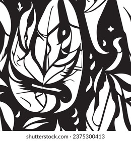Vector abstract simple pattern for your game or background: black and white handdrawn scribbles, ideal for anti-stress coloring book, no AI