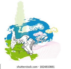 vector abstract skate modern background textured urban