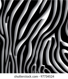 Vector Abstract Skin Texture Of Zebra Hide Pattern