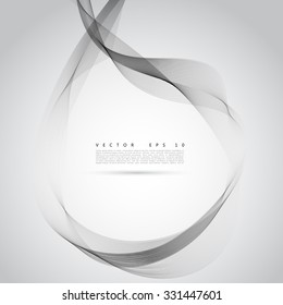 Vector abstract smoke background. Cigarette smoke waves on transparent background illustration