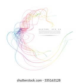 Vector abstract smoke background. Fire smoke waves on transparent background illustration