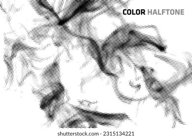 vector abstract smoke halftone background