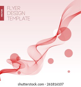 Vector Abstract smoke waves background. Template brochure design