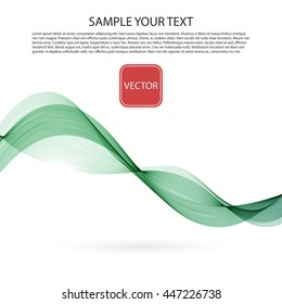 Vector Abstract smoky color waves white background.