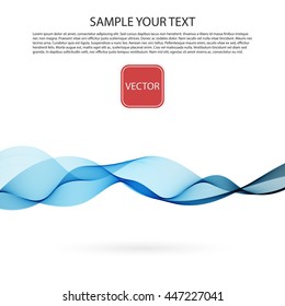 Vector Abstract smoky color waves white background.