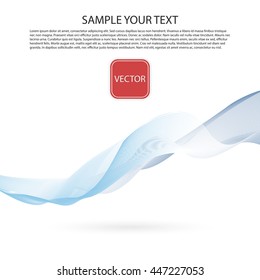 Vector Abstract smoky color waves white background.