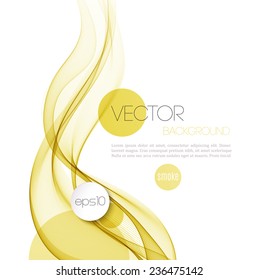 Vector Abstract smoky waves  background. Template brochure design