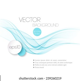 Vector Abstract smoky waves  background. Template brochure design