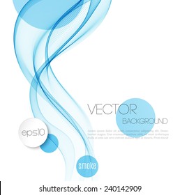 Vector Abstract smoky waves  background. Template brochure design