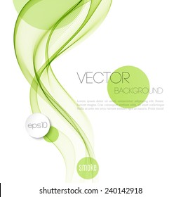 Vector Abstract smoky waves  background. Template brochure design