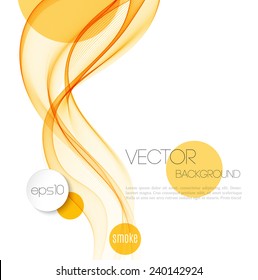 Vector Abstract smoky waves  background. Template brochure design