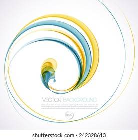 Vector Abstract smoky waves  background. Template brochure design