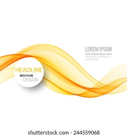 Vector Abstract smoky waves  background. Template brochure design