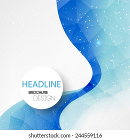 Vector Abstract smoky waves  background. Template brochure design