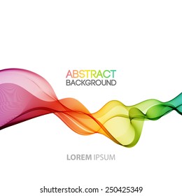 Vector Abstract smoky waves  background. Template brochure design