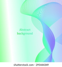 Vector Abstract smoky waves background. Template brochure design