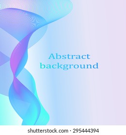 Vector Abstract smoky waves background. Template brochure design