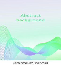 Vector Abstract smoky waves background. Template brochure design