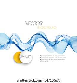 Vector Abstract smoky waves  background. Template brochure design