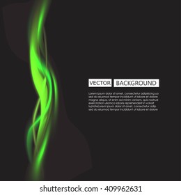 Vector Abstract smoky waves background. Template brochure design