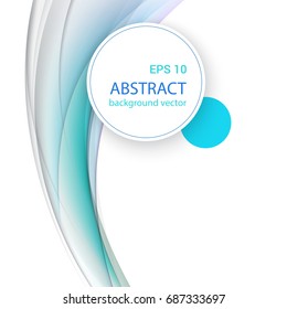 Vector Abstract smooth color blue wave background.Vector illustration eps 10