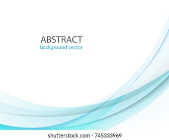 Vector Abstract smooth color blue wave background.Vector illustration eps 10