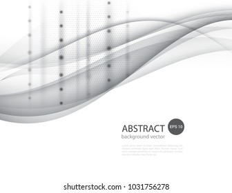 Vector Abstract smooth color gray wave background.Vector illustration eps 10