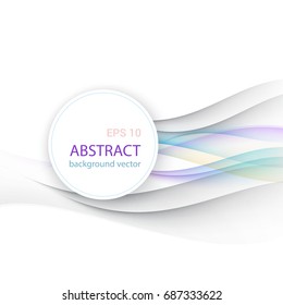 Vector Abstract smooth color wave background.Vector illustration eps 10