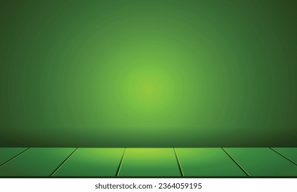 Vector abstract smooth studio room green background used for product display banner template