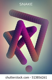 Vector abstract snake computer game