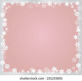 vector abstract snowflake frame Christmas background