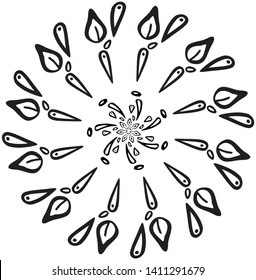 Vector Abstract snowflake of geometric shapes. Christmas. New Year card illustration. Holiday design.