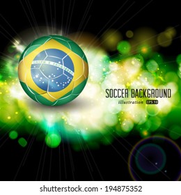 Vector abstract soccer ball illustration background.