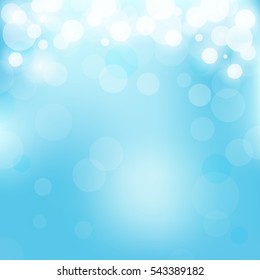 Vector Abstract Of Soft Blue Bokeh Background