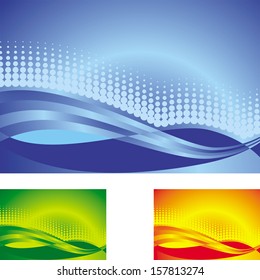 vector abstract soft dotted curvy multicolor background