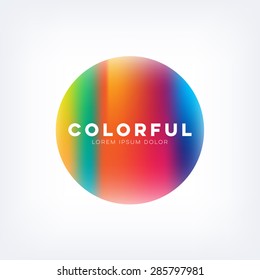 Vector abstract soft and smooth round colorful logo