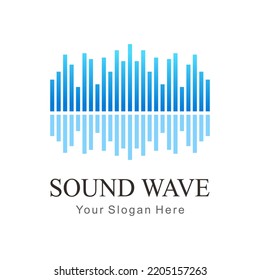 vector abstract sound wave logo