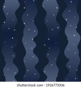 Vector Abstract Sparkling Sky Stripes in Navy Blue seamless pattern background. Perfect for fabric, wallpaper and scrapbooking projects.