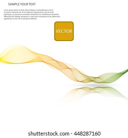 Vector Abstract spectrum colorful wave on mirror white