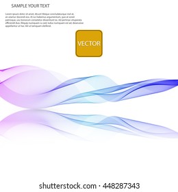 Vector Abstract spectrum colorful wave on mirror white